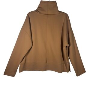 Liz Claiborne Womens XL Brown Sugar Funnel Neck Pullover Top‎ NEW